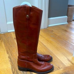 INC Brown Leather Knee High Boots